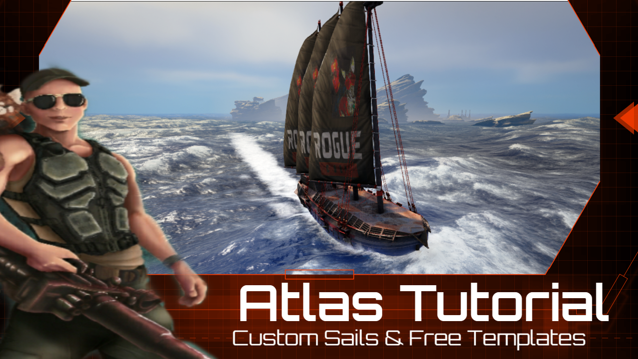 Custom Sails Atlas Game – How to make custom sails on Atlas Arkpnt – free templates for sails